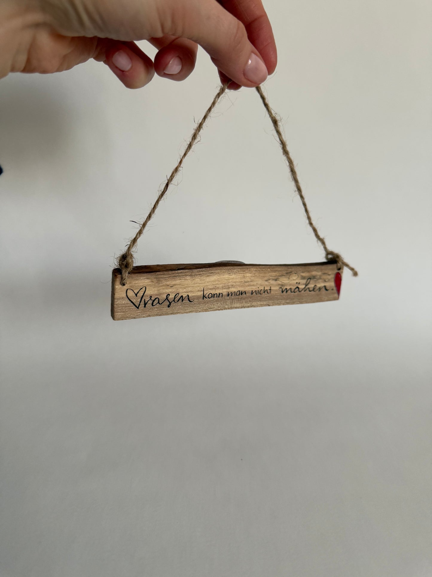 Holzschild "Herzrasen..."