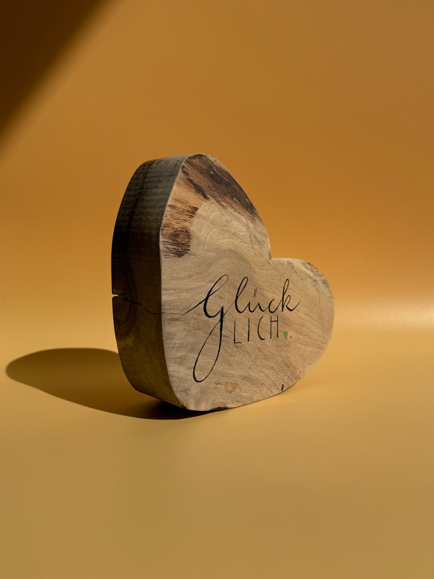 Holzherz "Glücklich"